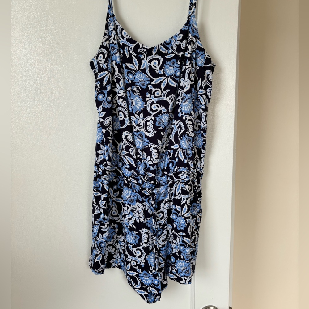 Blue Paisley Romper, Size S